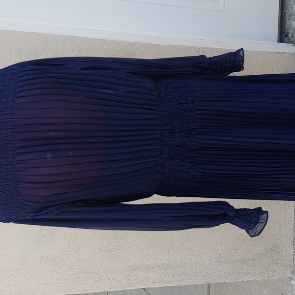 Banana Republic Women's Navy Pleaded Dress -Medium - Picture 10 of 13